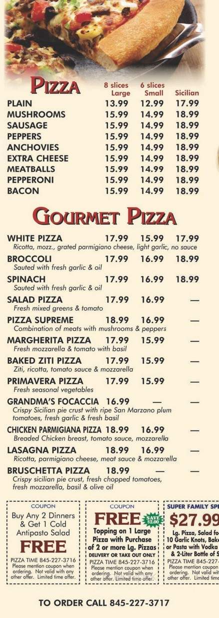 Pizza Time Restaurant - Wappingers Falls, NY