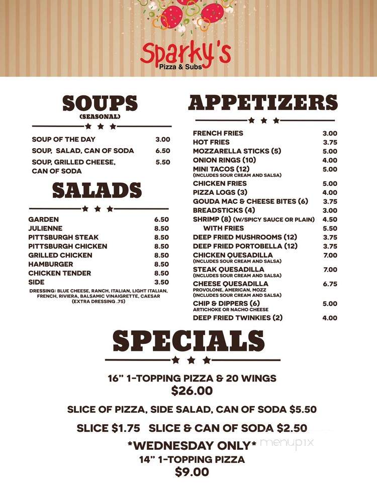 Sparky's Pizza and Subs - Olean, NY