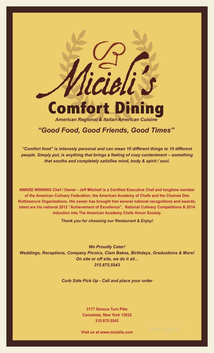 Micieli's Comfort Dining - Canastota, NY