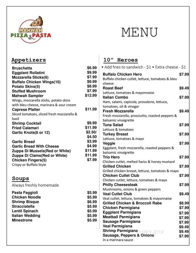 Mahwah Pizza & Pasta - Mahwah, NJ