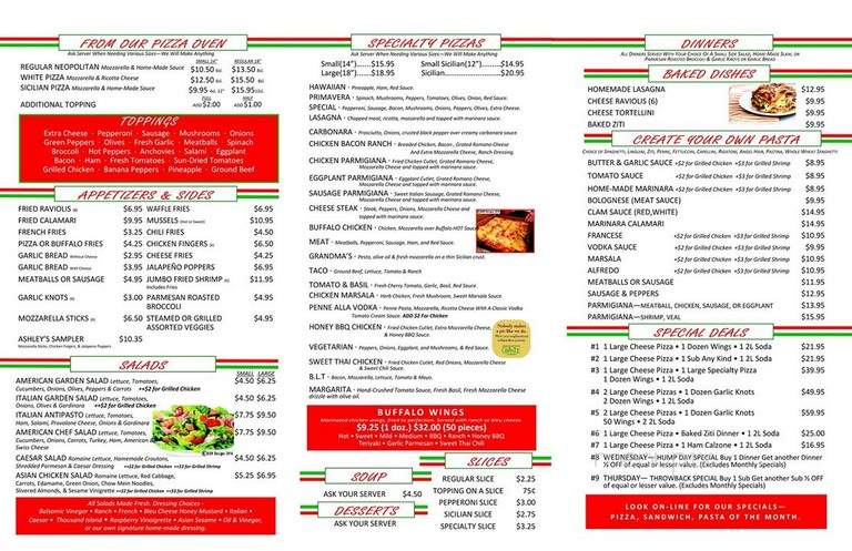 Ashley's Pizzeria & Cafe - Greenwood Lake, NY