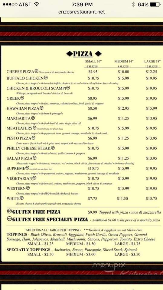 Enzo's Ristorante & Pizza - Kingston, NY