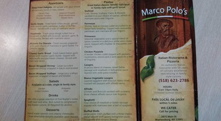 Marco Polo's Pizza & Pasta - Warrensburg, NY