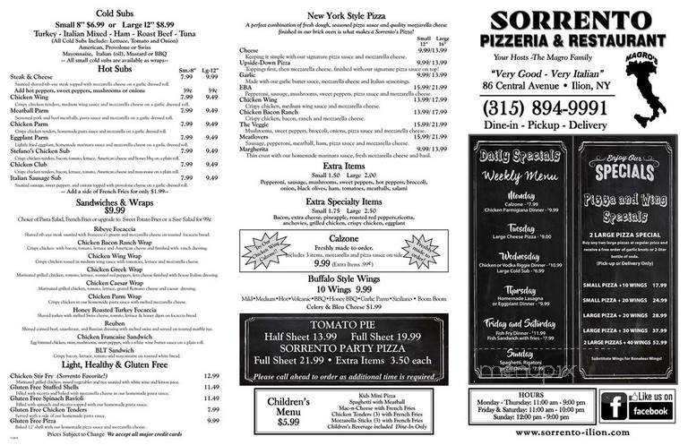 Sorrento Pizzeria - Ilion, NY