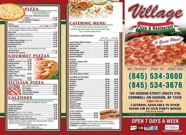 Village Pizzeria & Restaurant - Cornwall On The Hudson, NY