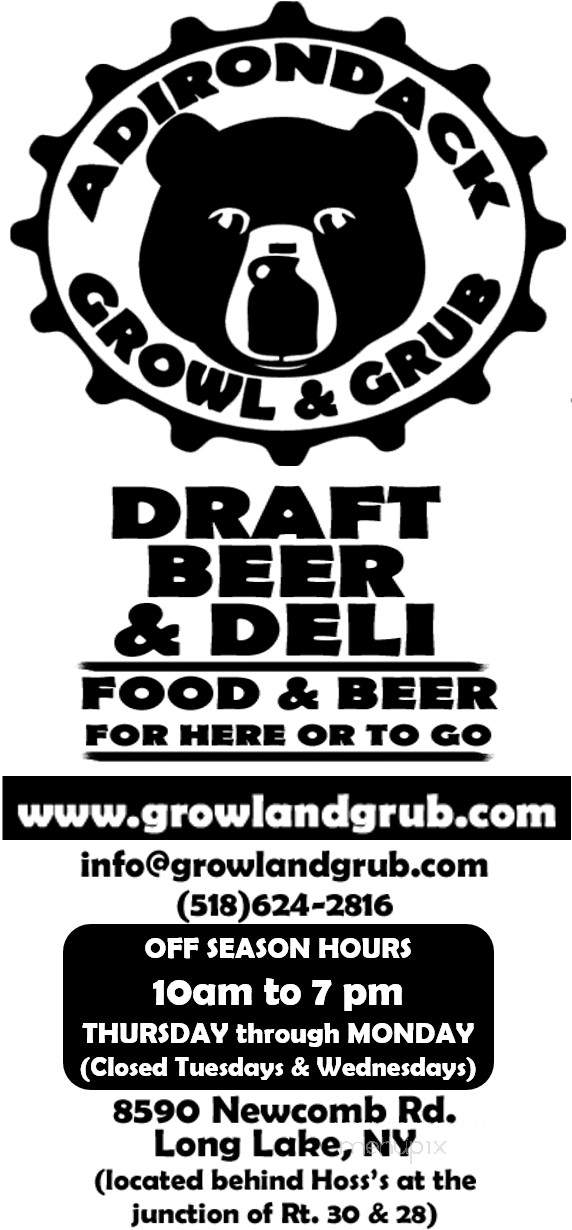 Adirondack Growl & Grub - Long Lake, NY