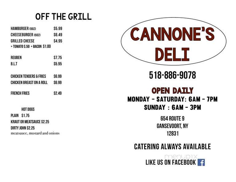 Cannone's Deli - Gansevoort, NY