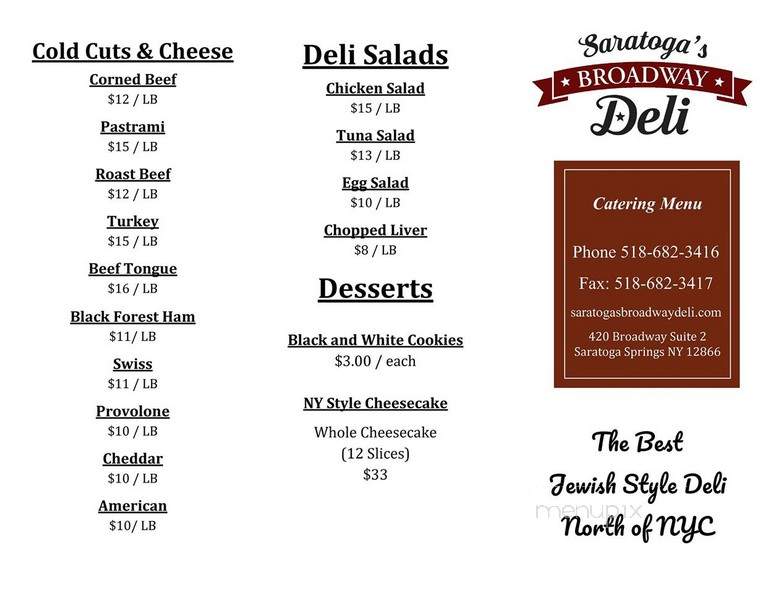 Saratoga's Broadway Deli - Saratoga Springs, NY