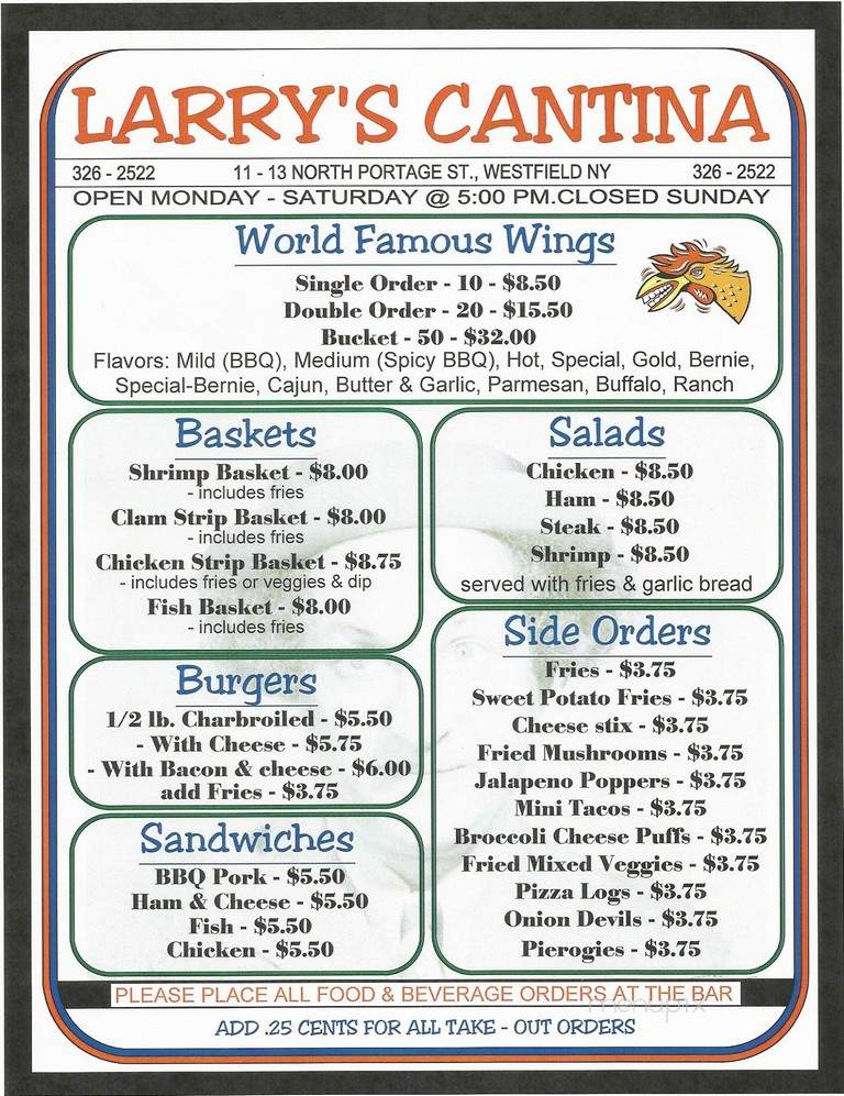 Larry's Cantina Restaurant - Westfield, NY