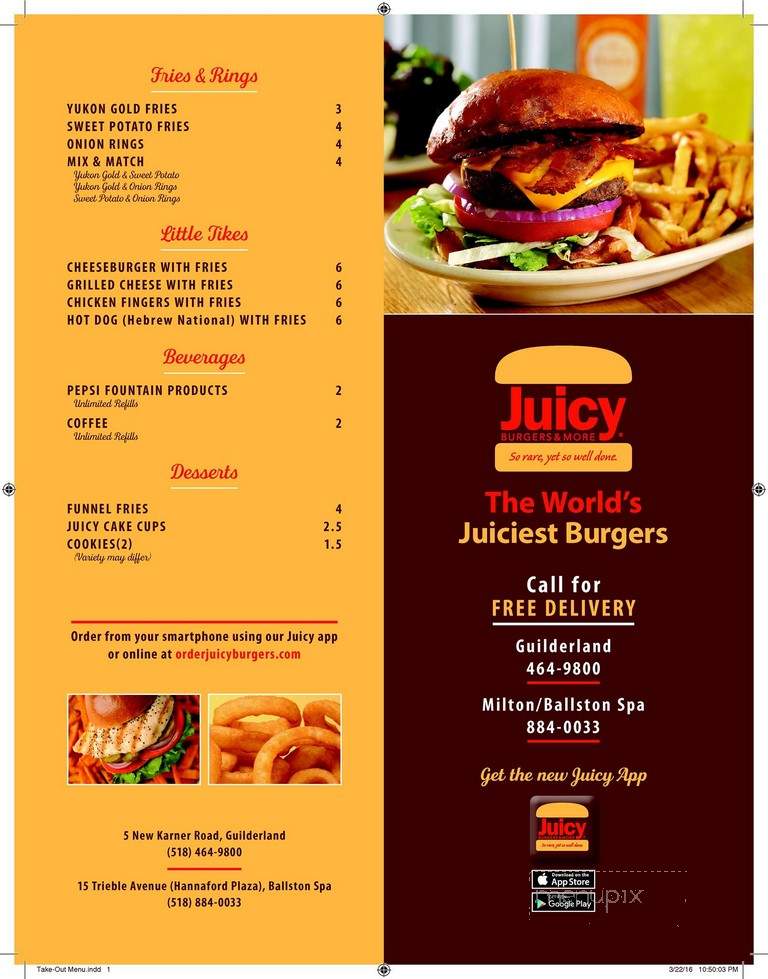 Juicy Burgers and More - Ballston Spa, NY