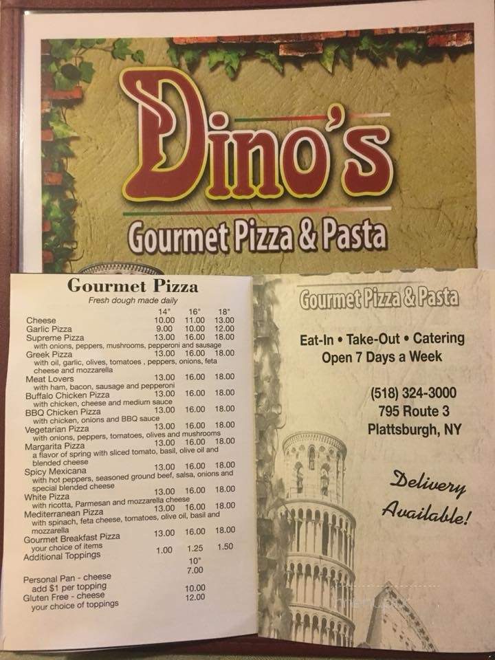 Dino's Pizza - Plattsburgh, NY