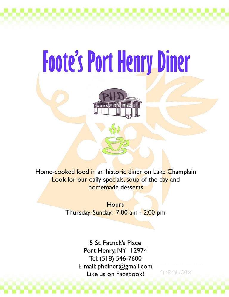 Foote's Port Henry Diner - Port Henry, NY