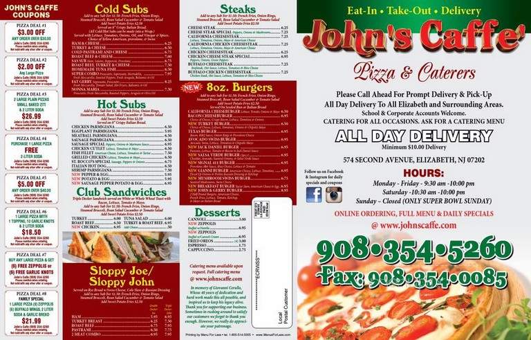 John's Caffe & Pizza - Elizabeth, NJ