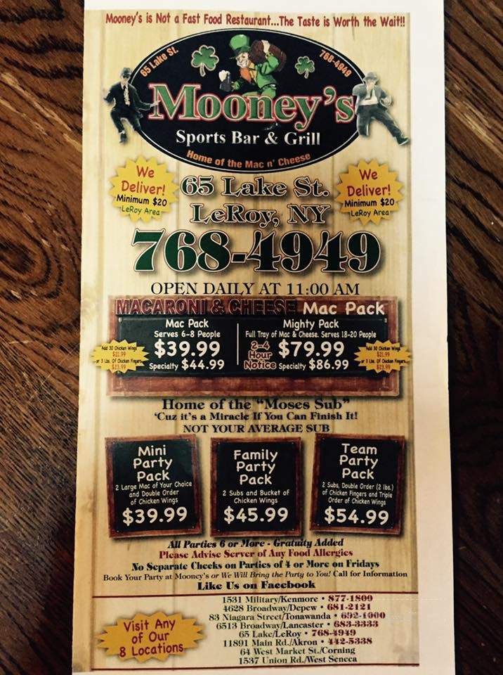 Mooney's Bar and Grill - Le Roy, NY