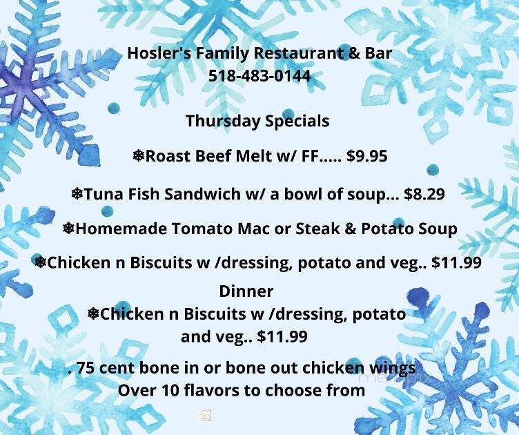 Hosler's Family Restaurant - Malone, NY