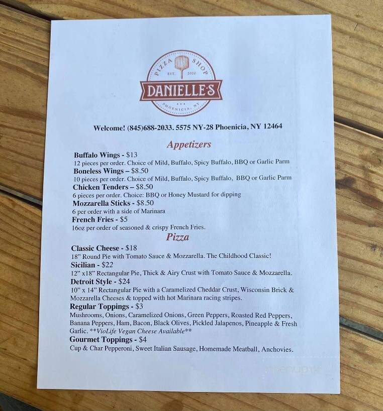 Danielle's Pizza Shop - Phoenicia, NY