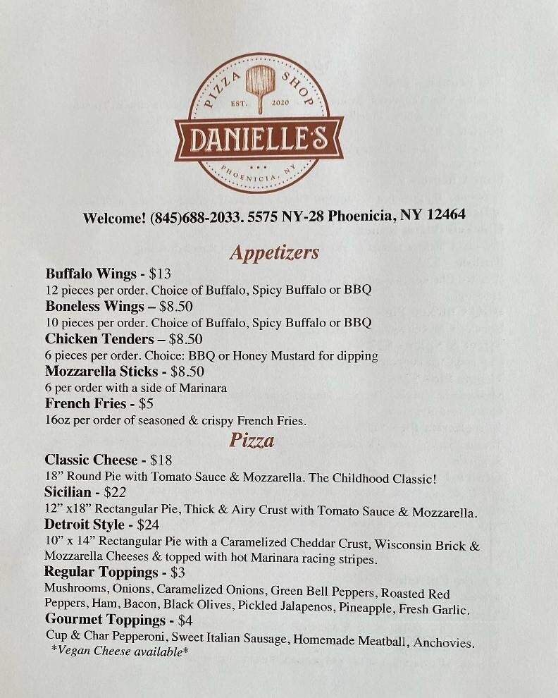 Danielle's Pizza Shop - Phoenicia, NY