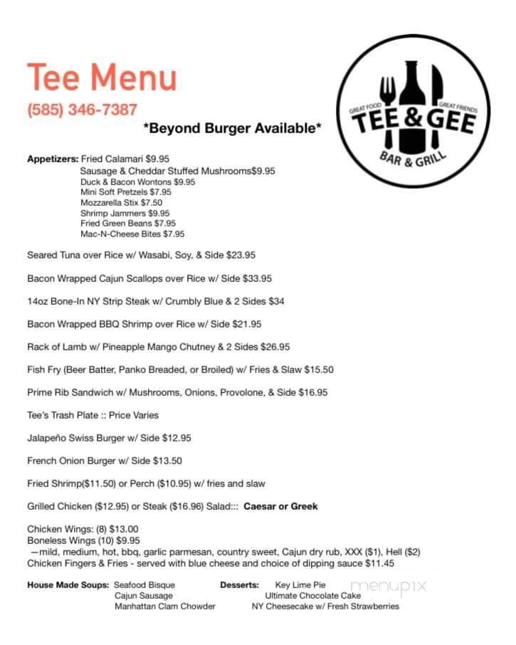 Tee & Gee Bar and Grill - Lakeville, NY