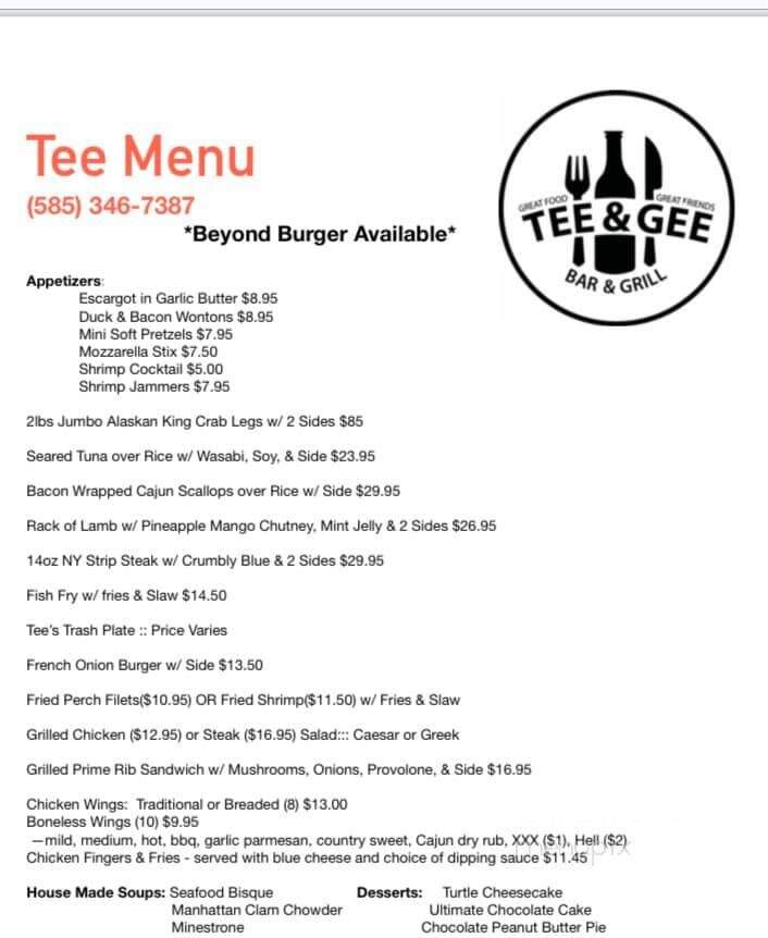 Tee & Gee Bar and Grill - Lakeville, NY