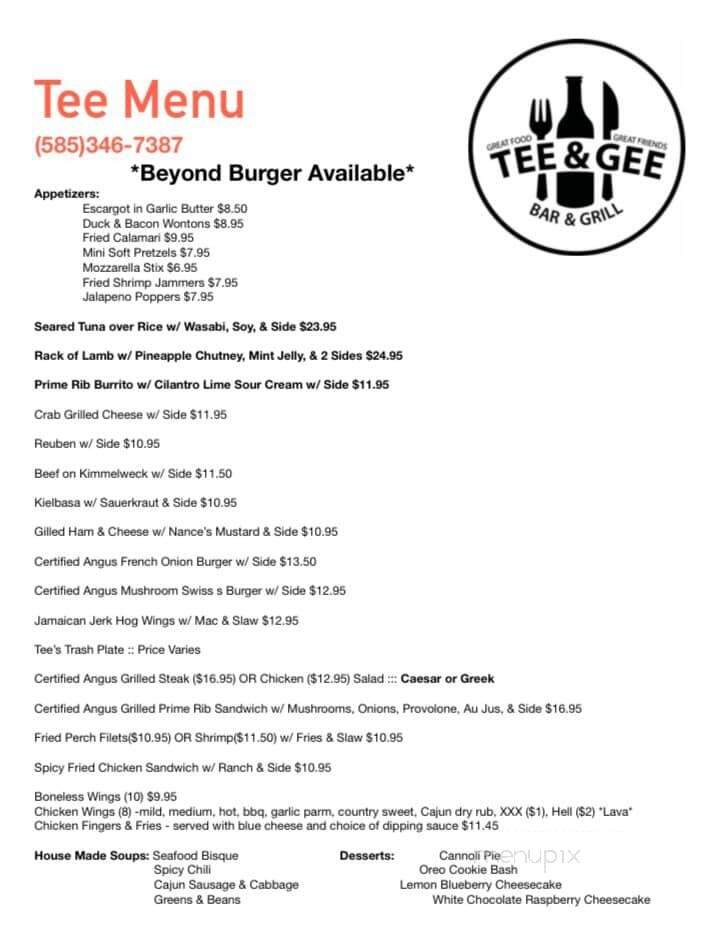 Tee & Gee Bar and Grill - Lakeville, NY