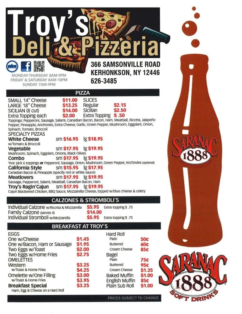 Troy's Deli & Pizzeria - Kerhonkson, NY