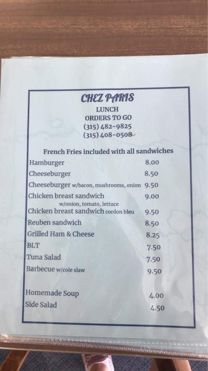 Chez Paris Restaurant - Alexandria Bay, NY