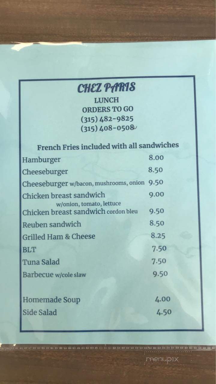 Chez Paris Restaurant - Alexandria Bay, NY