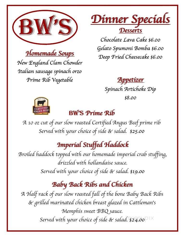 B W's Restaurant - Pavilion, NY