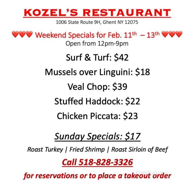 Kozel's Restaurant - Ghent, NY