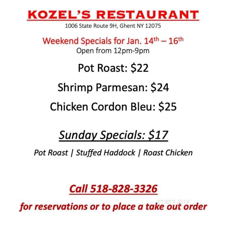 Kozel's Restaurant - Ghent, NY