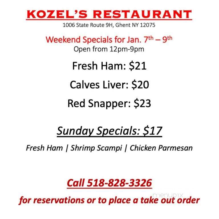 Kozel's Restaurant - Ghent, NY