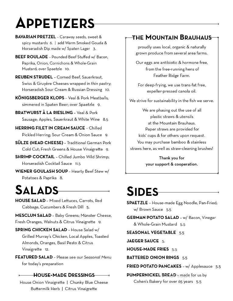 Mountain Brauhaus Restaurant - Gardiner, NY