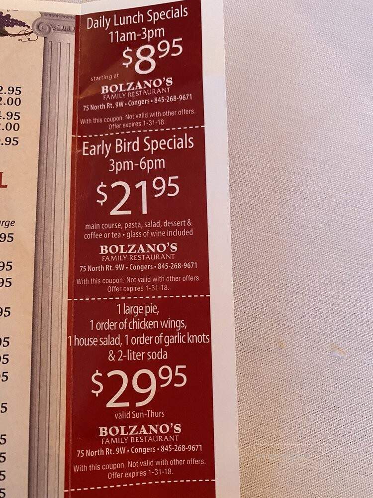 Bolzano Restaurant - Congers, NY