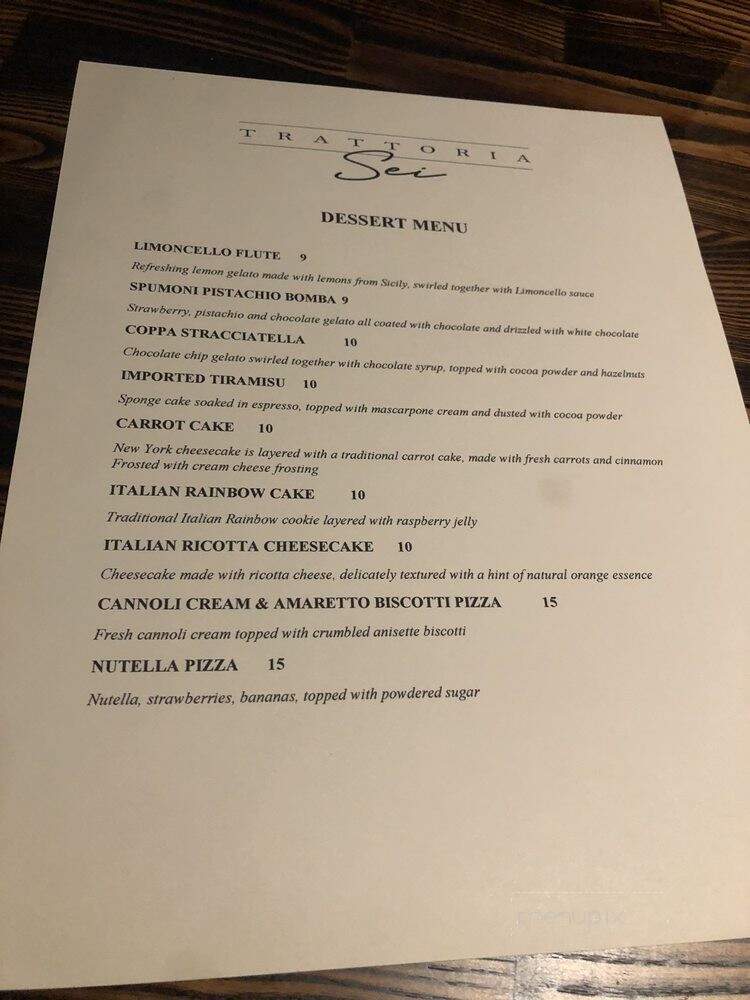 Trattoria Sei - Mahopac, NY