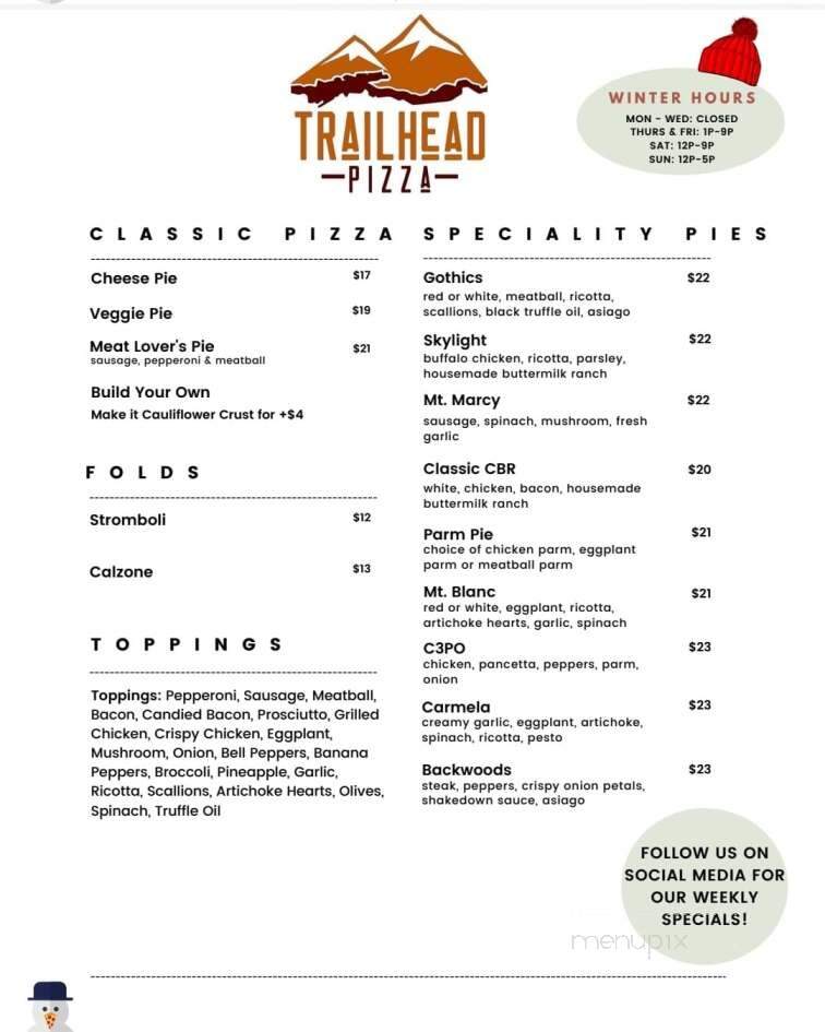 Trailhead Pizza - Bolton, NY