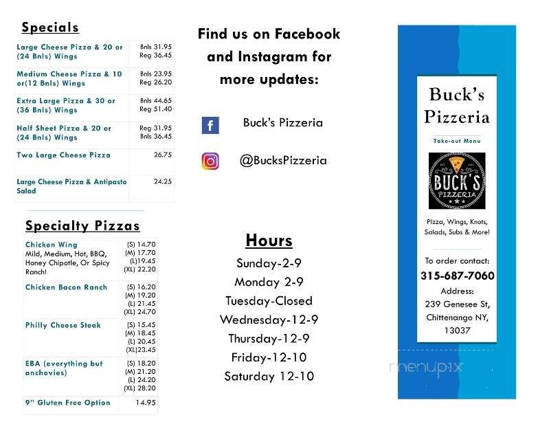 Bucks Pizzeria - Chittenango, NY