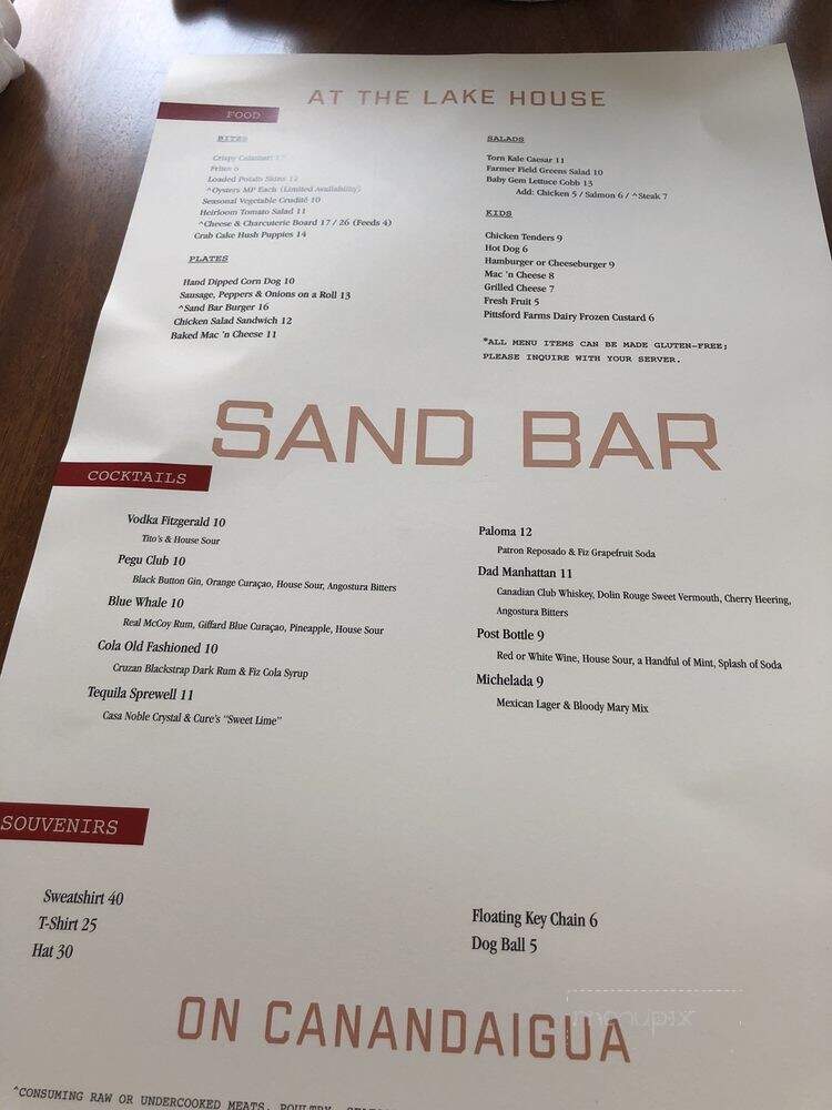 Sand Bar at The Lake House - Canandaigua, NY