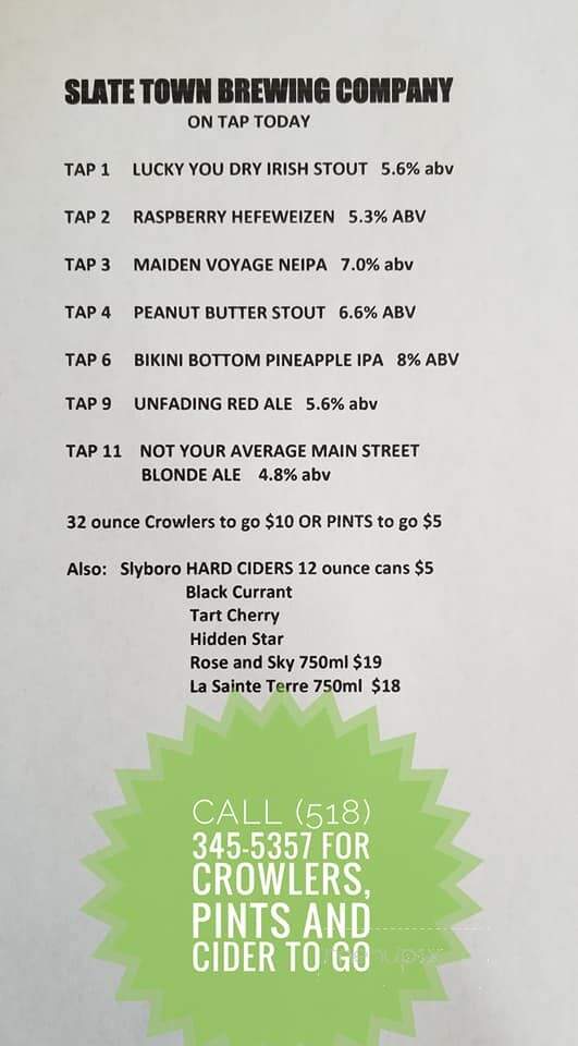 Slate Town Brewing - Granville, NY