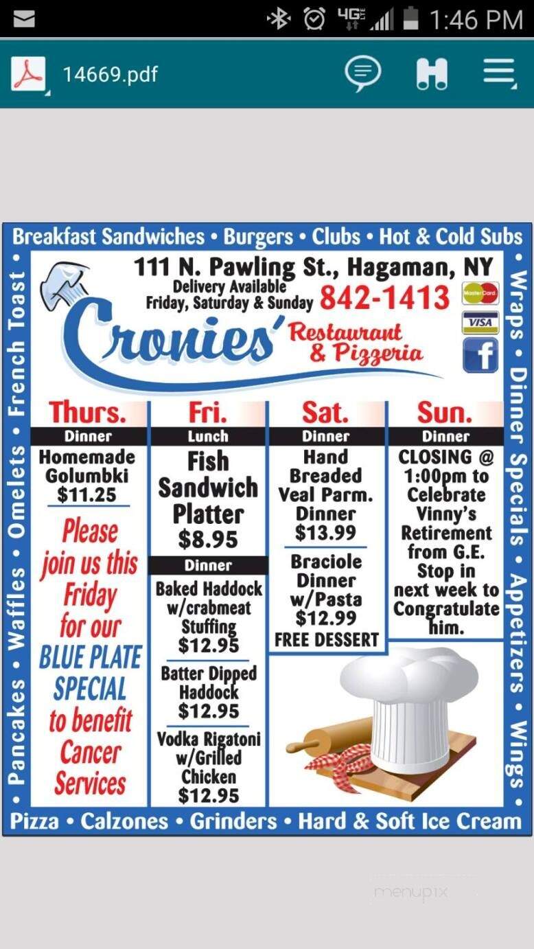 Cronies - Hagaman, NY