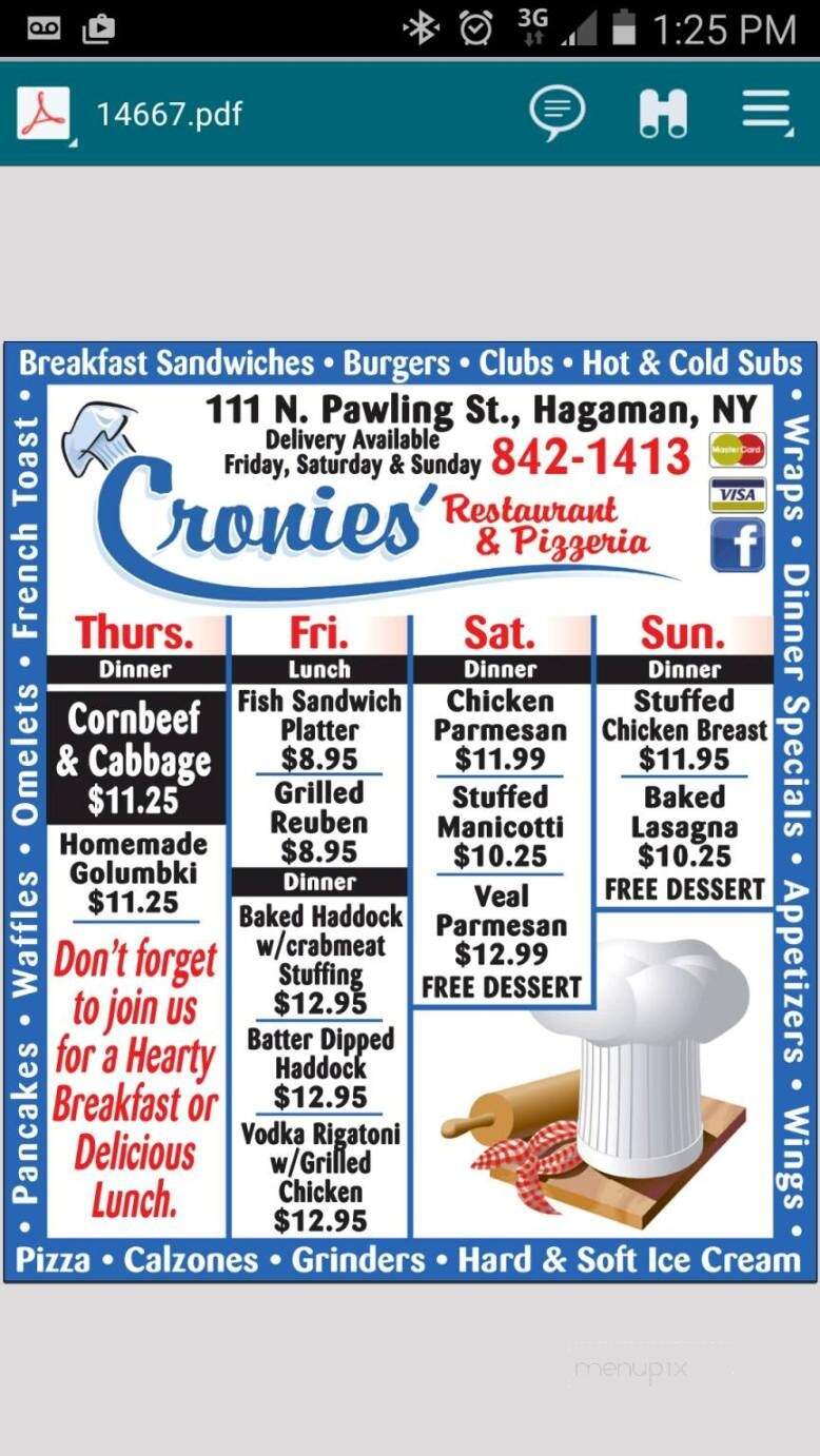 Cronies - Hagaman, NY