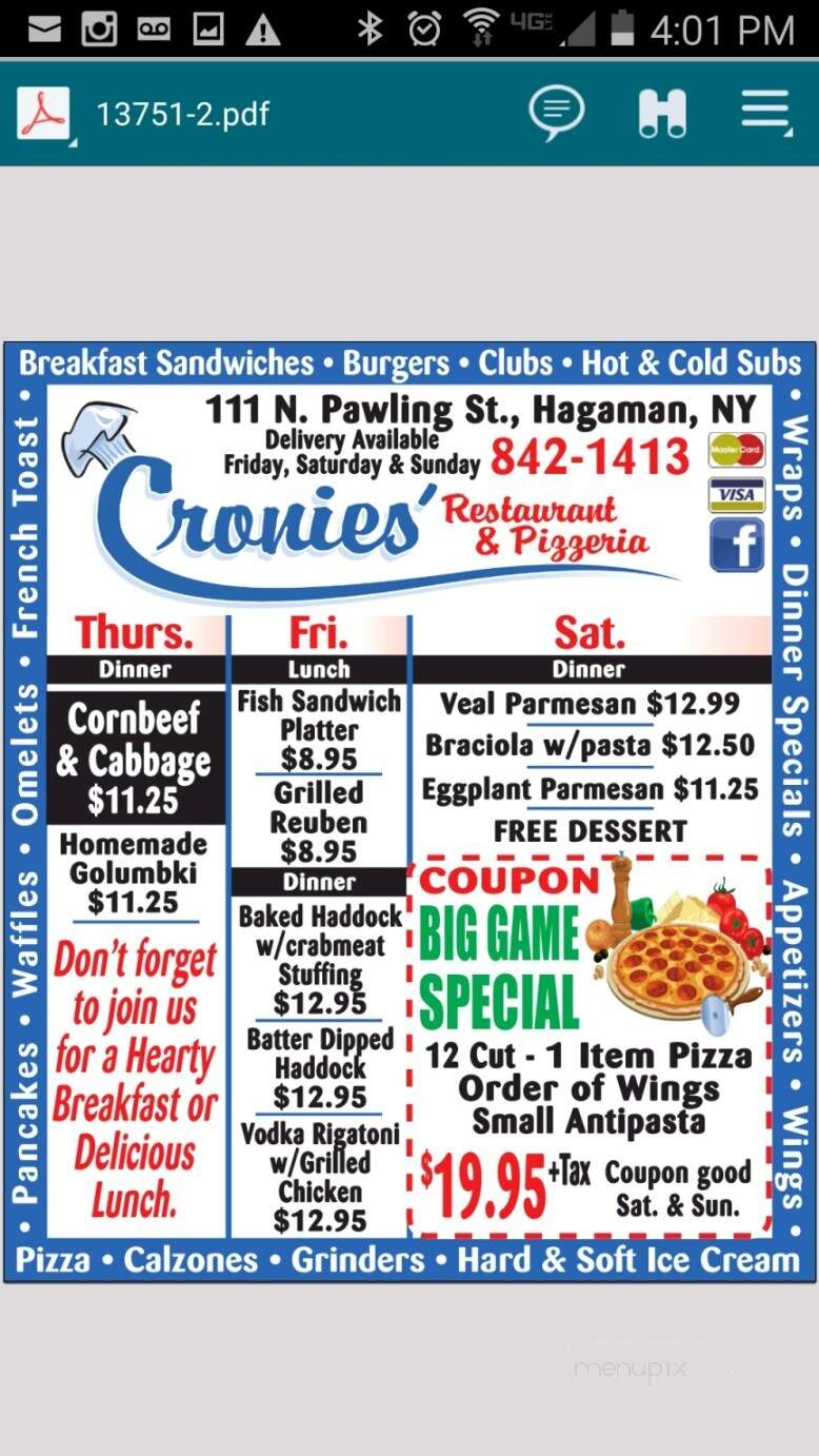 Cronies - Hagaman, NY