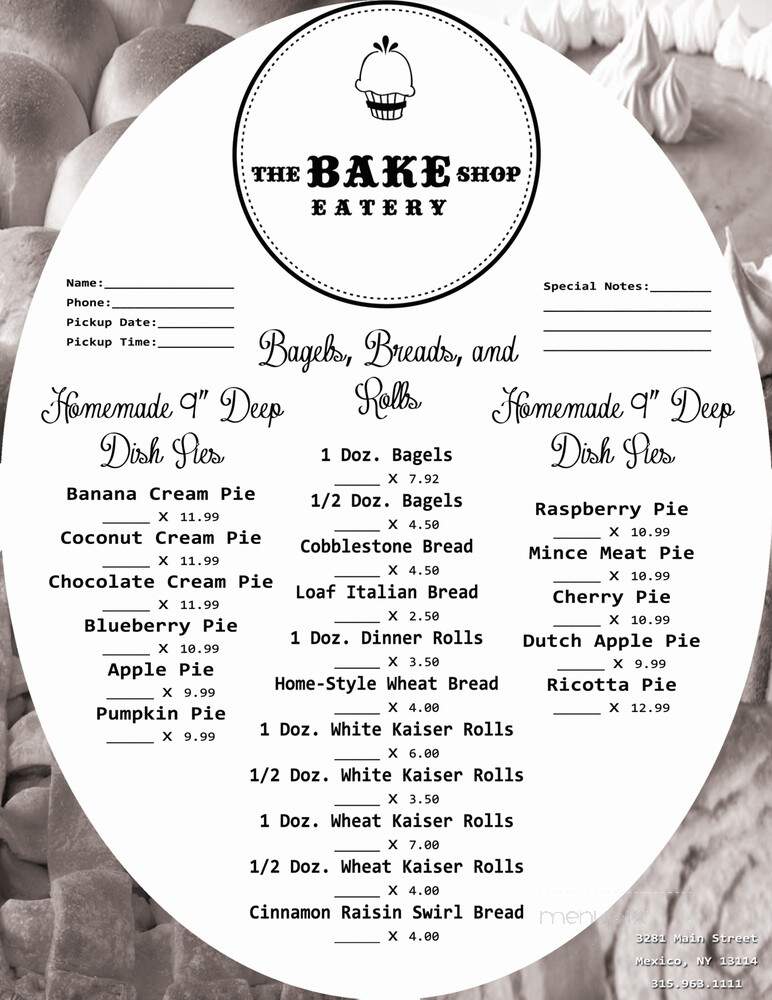 The Bake Shop Eatery - Mexico, NY