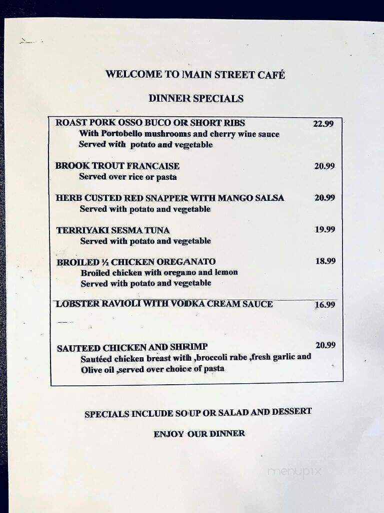 Main Street Cafe - New City, NY