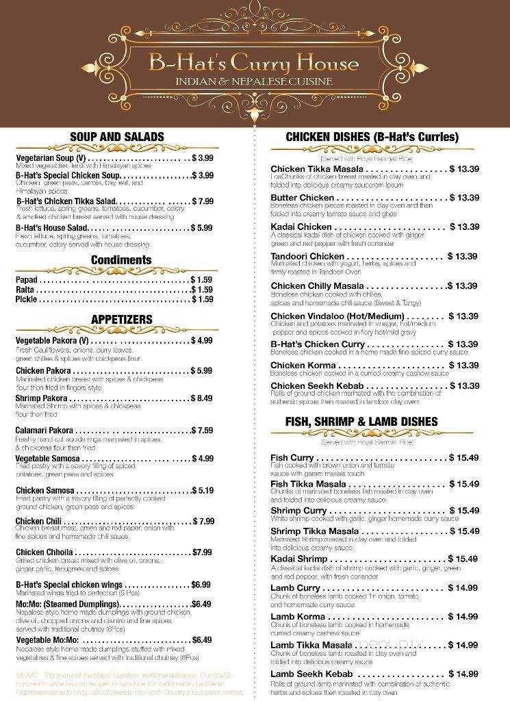 B-Hat's Curry House - Watertown, NY