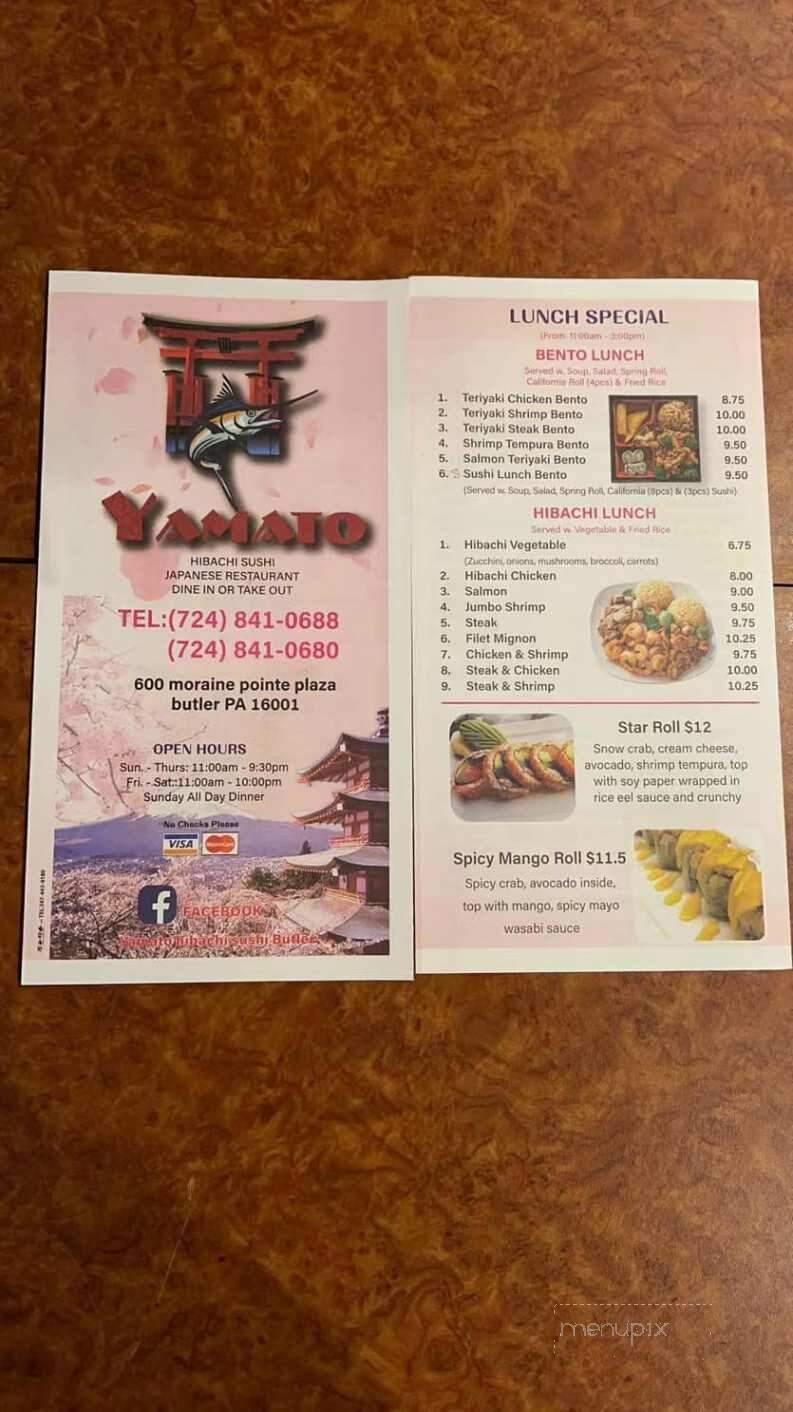 Yamato Hibachi Sushi - Butler, PA