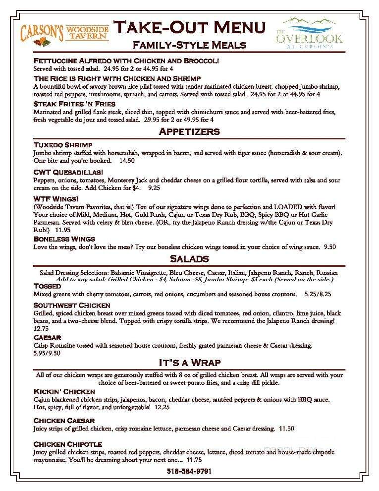 Carson's Woodside Tavern - Malta, NY