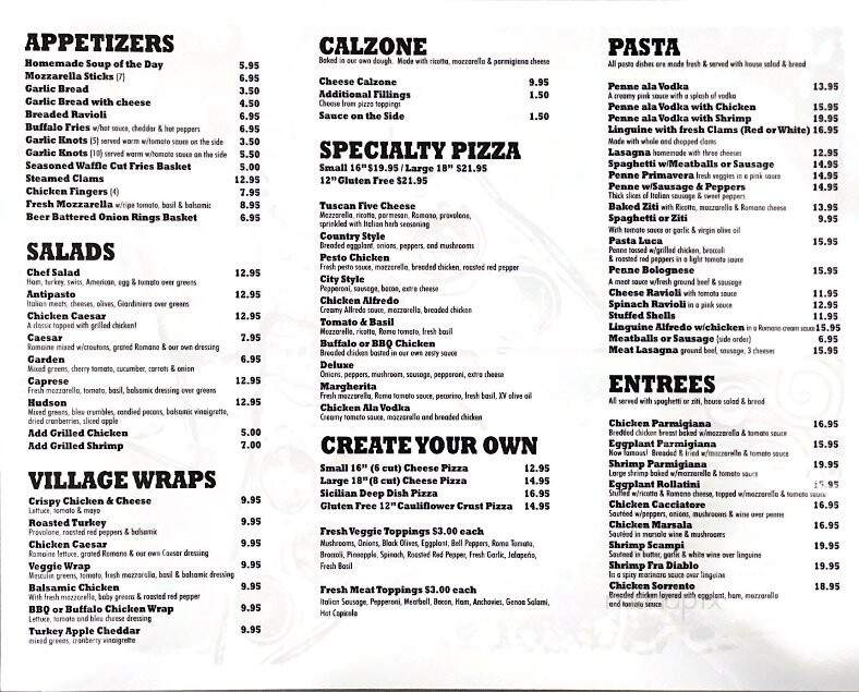 Village Pizzeria - Saugerties, NY