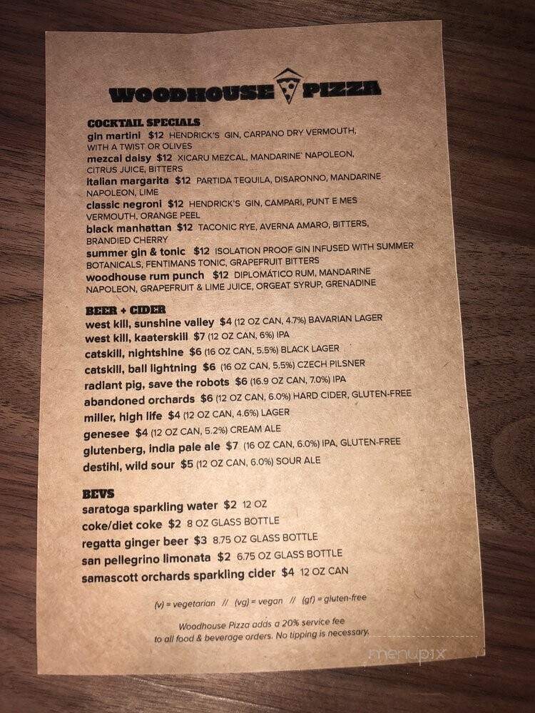 Woodhouse Pizza - Greenville, NY