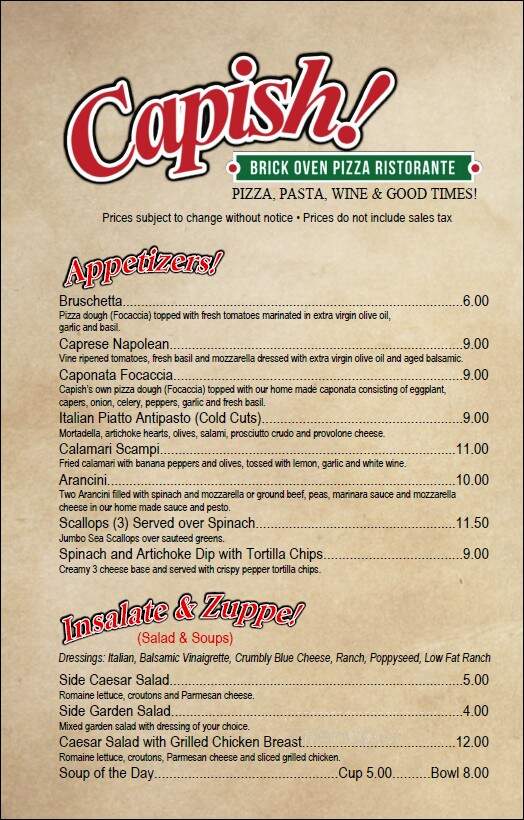 Capish Pizza-Ristorante - Le Roy, NY