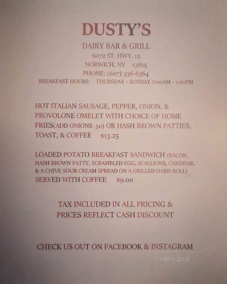 Dusty's Dairy Bar & Grill - Norwich, NY